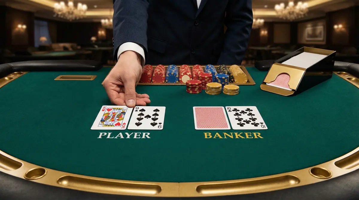 Cartas de Bacará siendo repartidas